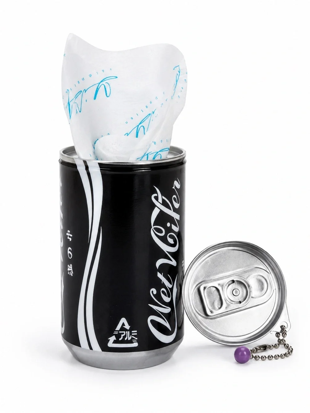 Mini Soda Can Wet Wipes Keychain 30 Wipes Choose Color NWT